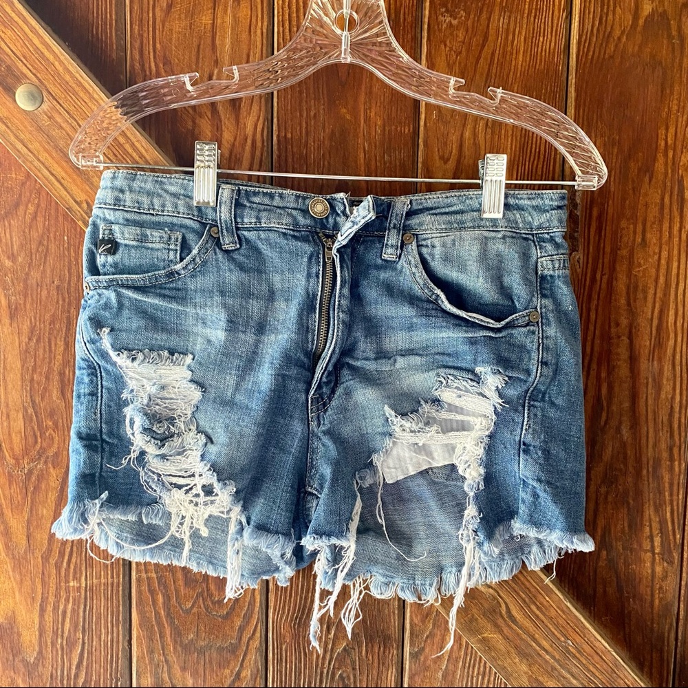 KanCan Ripped Jean Shorts Size L
